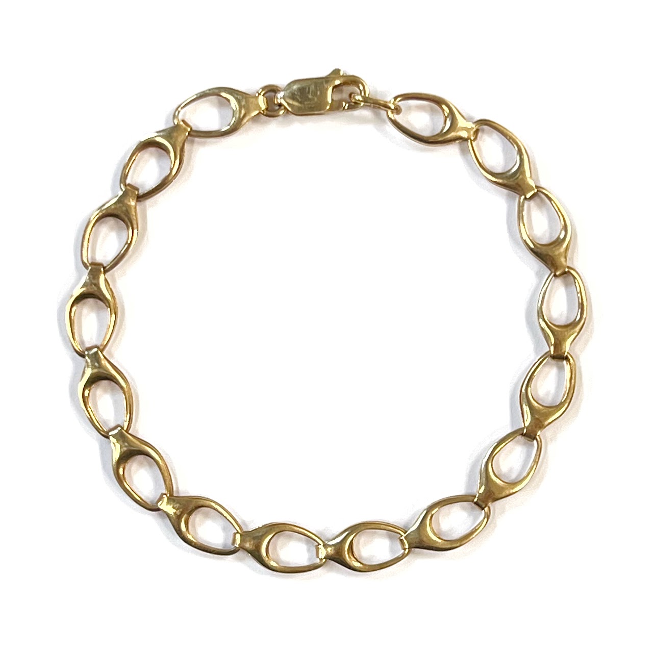 14K Gold Horsebit Link Bracelet