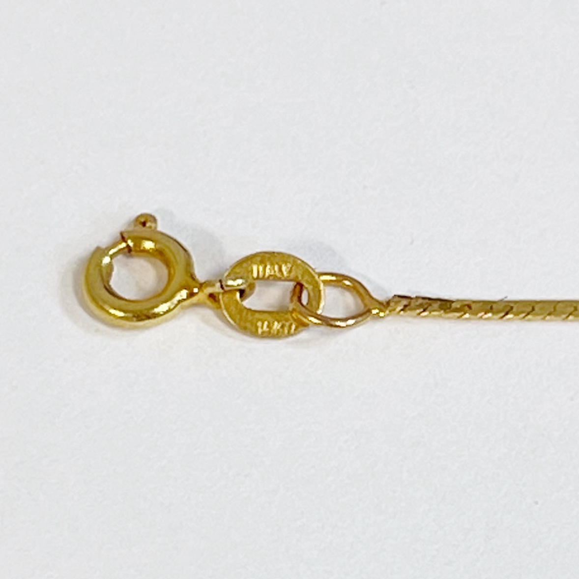 14K Gold Narrow Flat Chain Bracelet