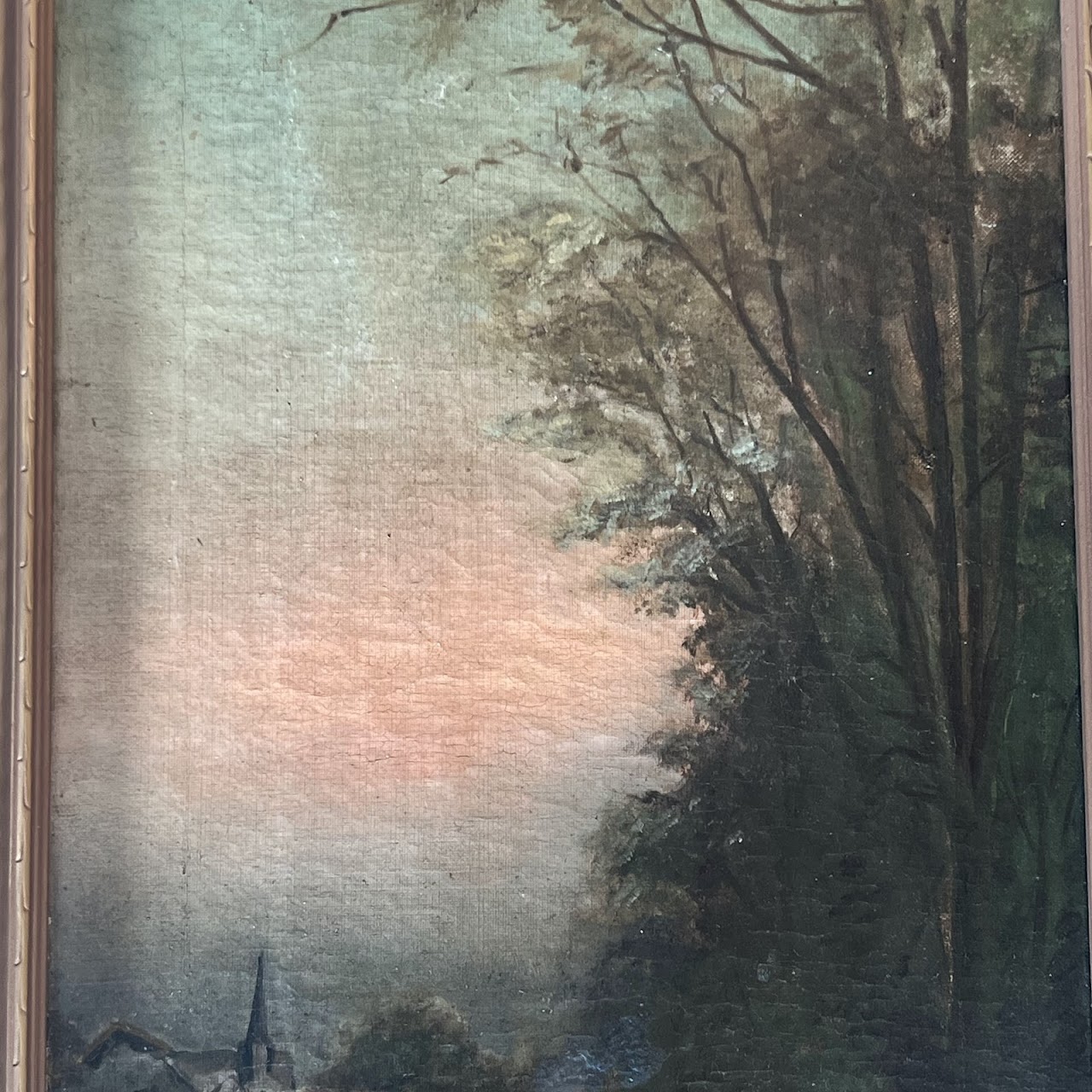 Late 19th-Early 20th C. Pastoral Oil Painting