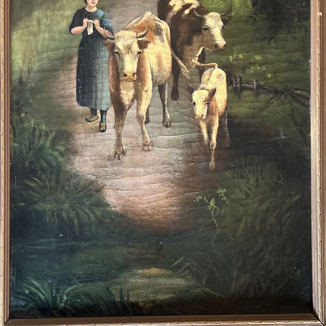 Late 19th-Early 20th C. Pastoral Oil Painting