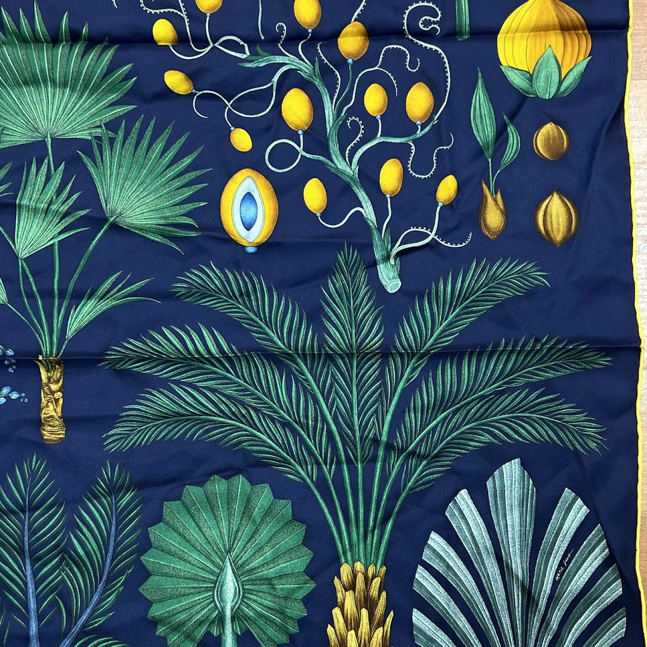 Hermès Index Palmarum Carre 90 Silk Scarf