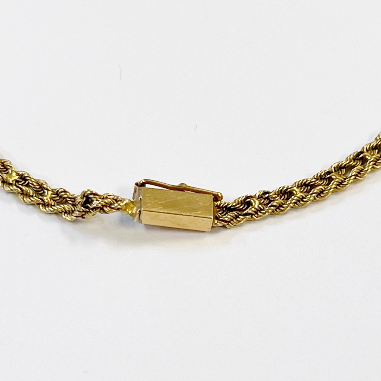 14K Gold Braided Twist Chain Bracelet