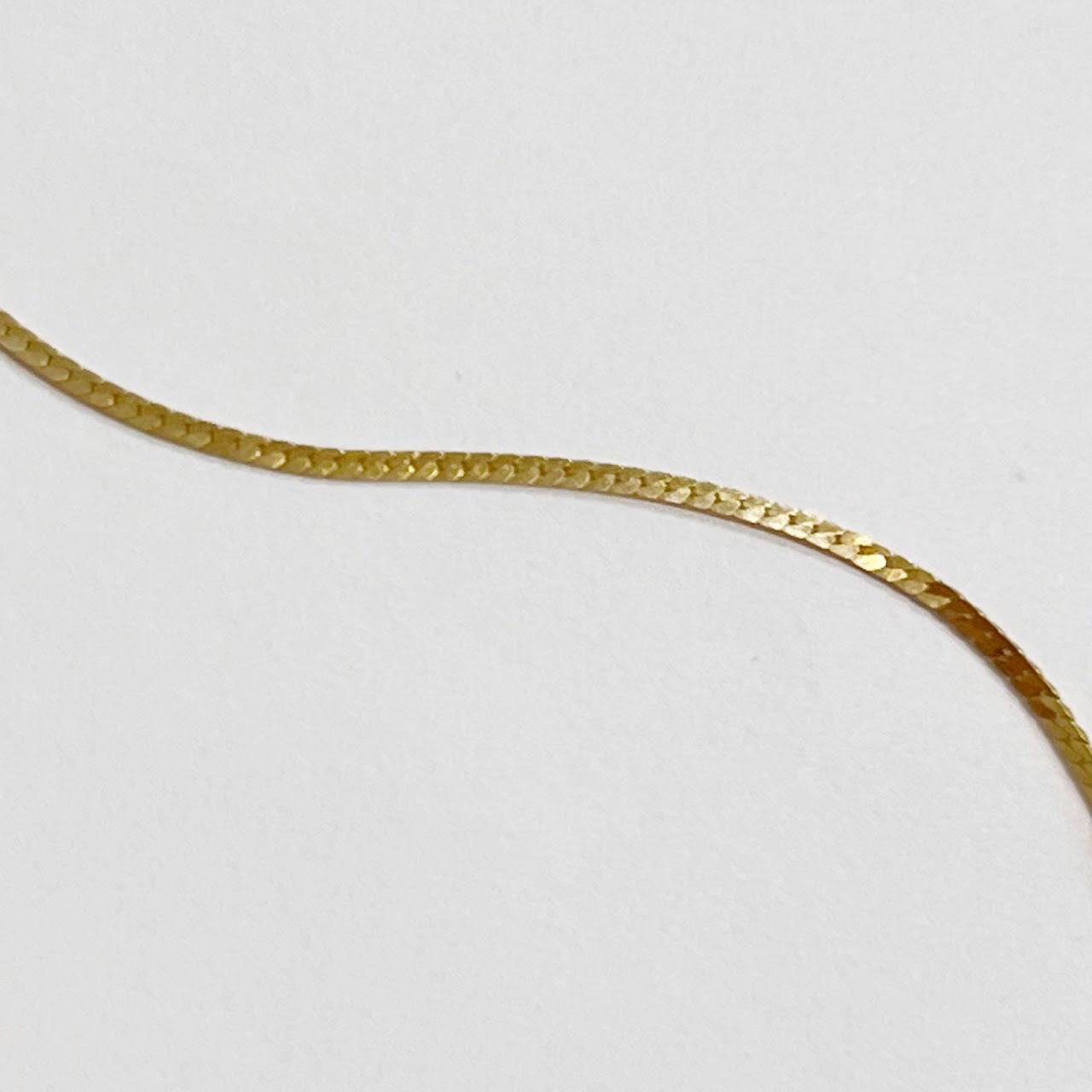 14K Gold Narrow Flat Chain Bracelet