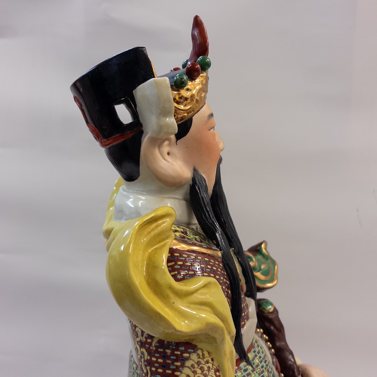 Porcelain Lu Xing Man God of Prosperity Chinese Large Statue