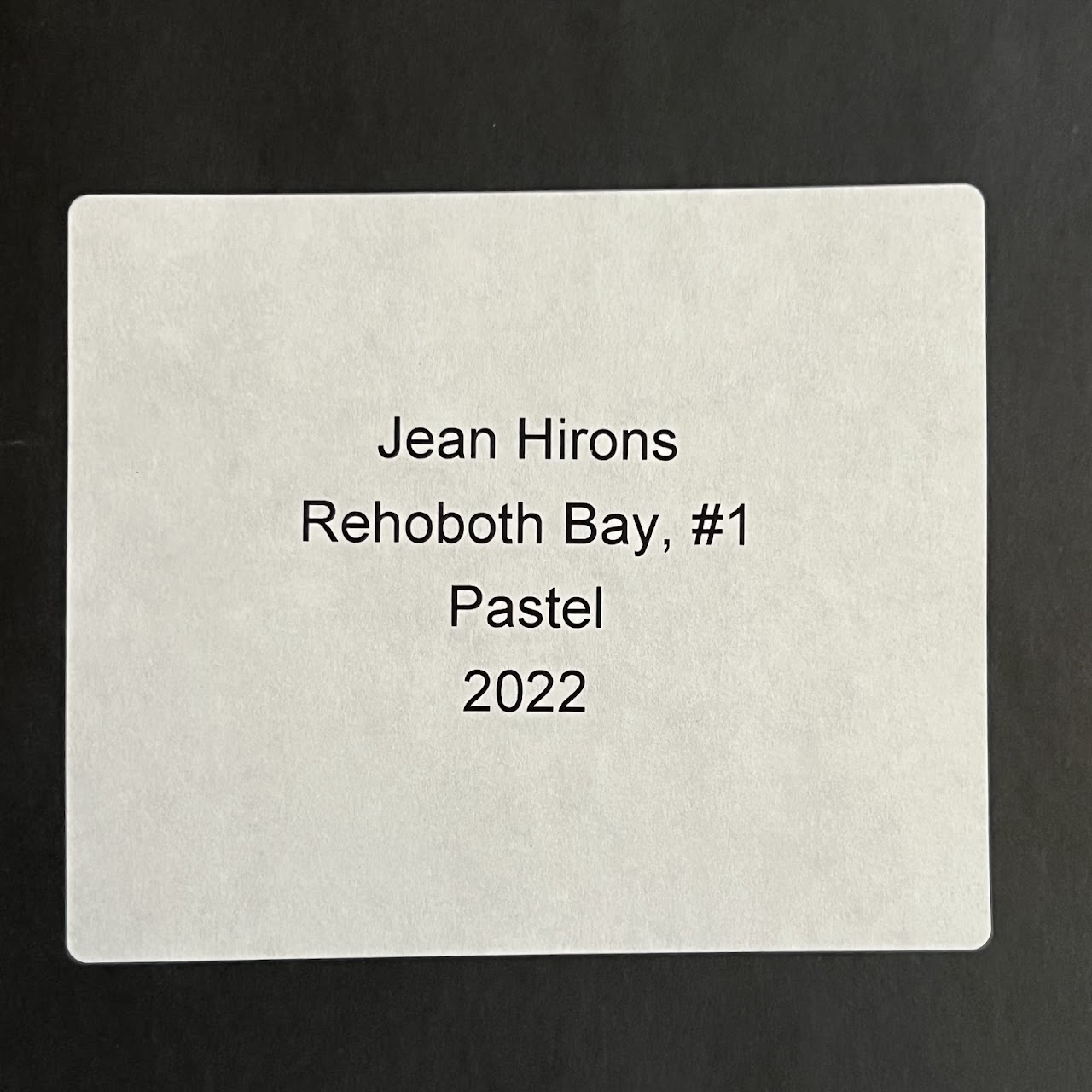 Jean Hirons 'Rehoboth Bay #1' Signed Pastel Landscape Drawing, 2022