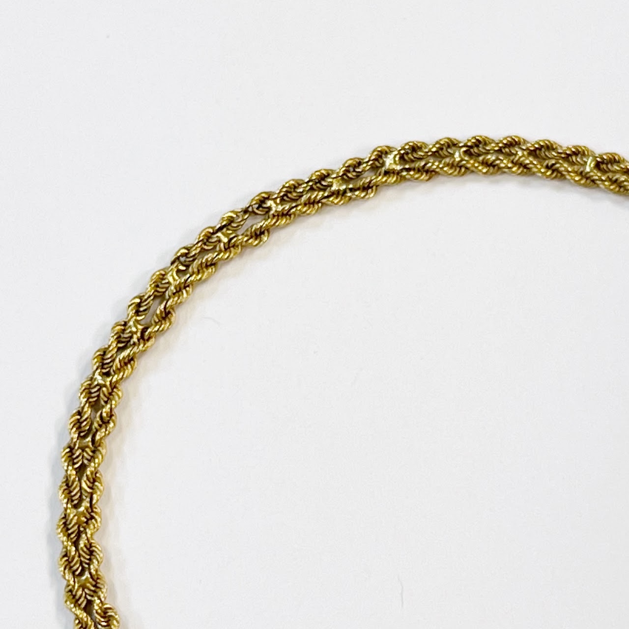 14K Gold Braided Twist Chain Bracelet