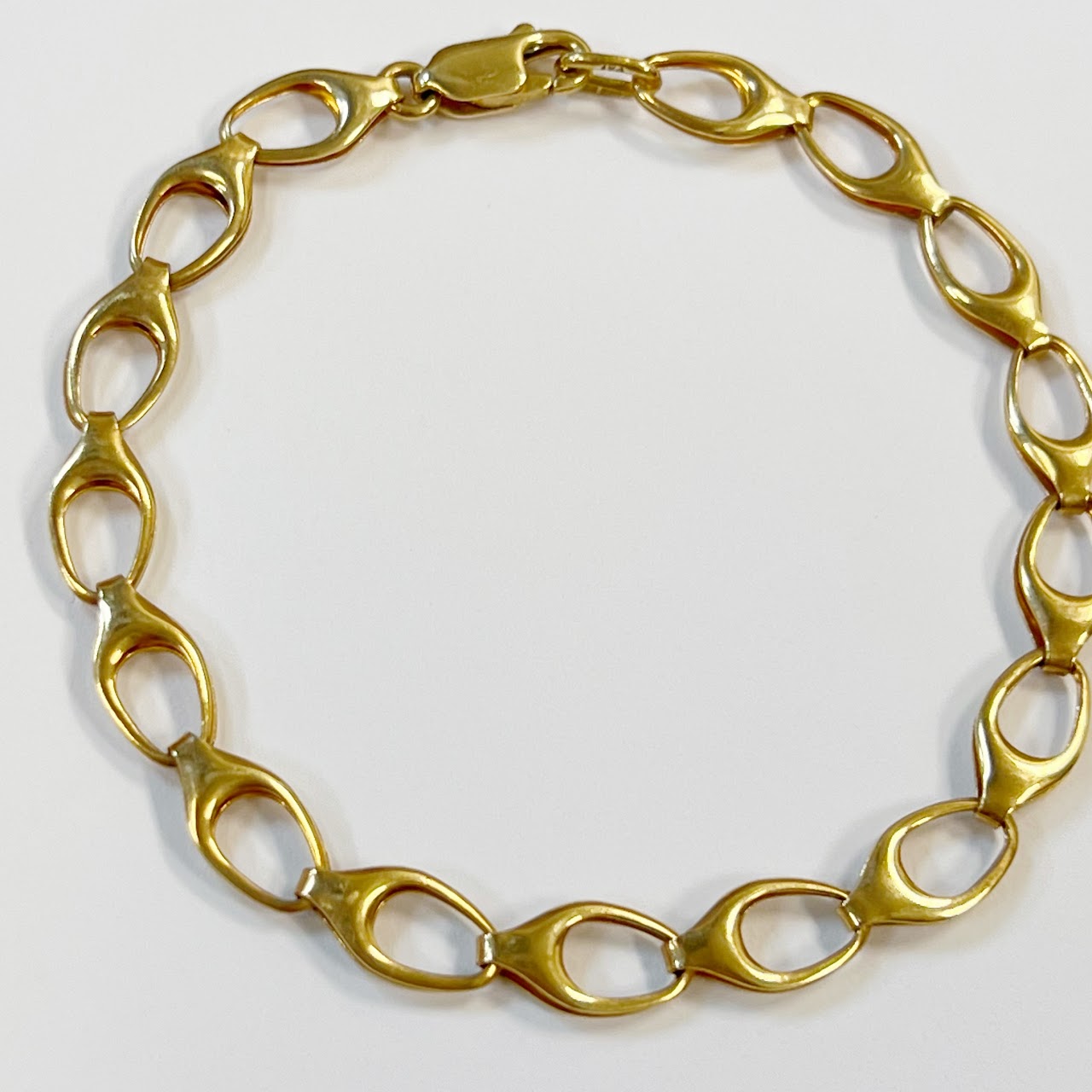 14K Gold Horsebit Link Bracelet