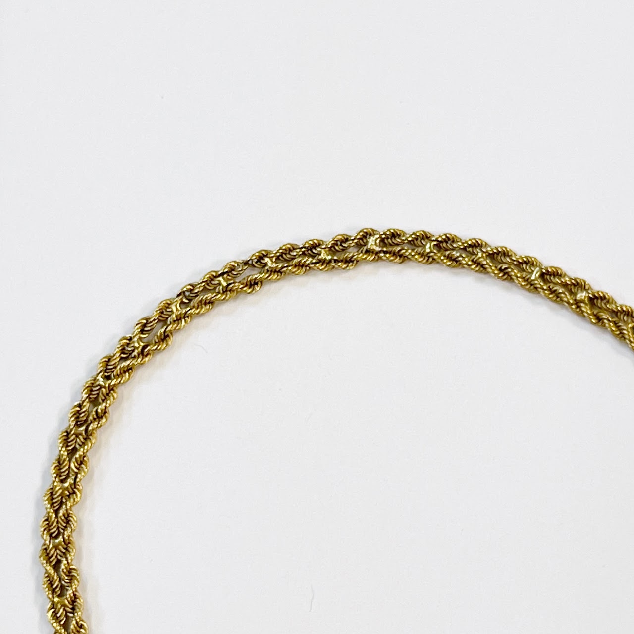 14K Gold Braided Twist Chain Bracelet