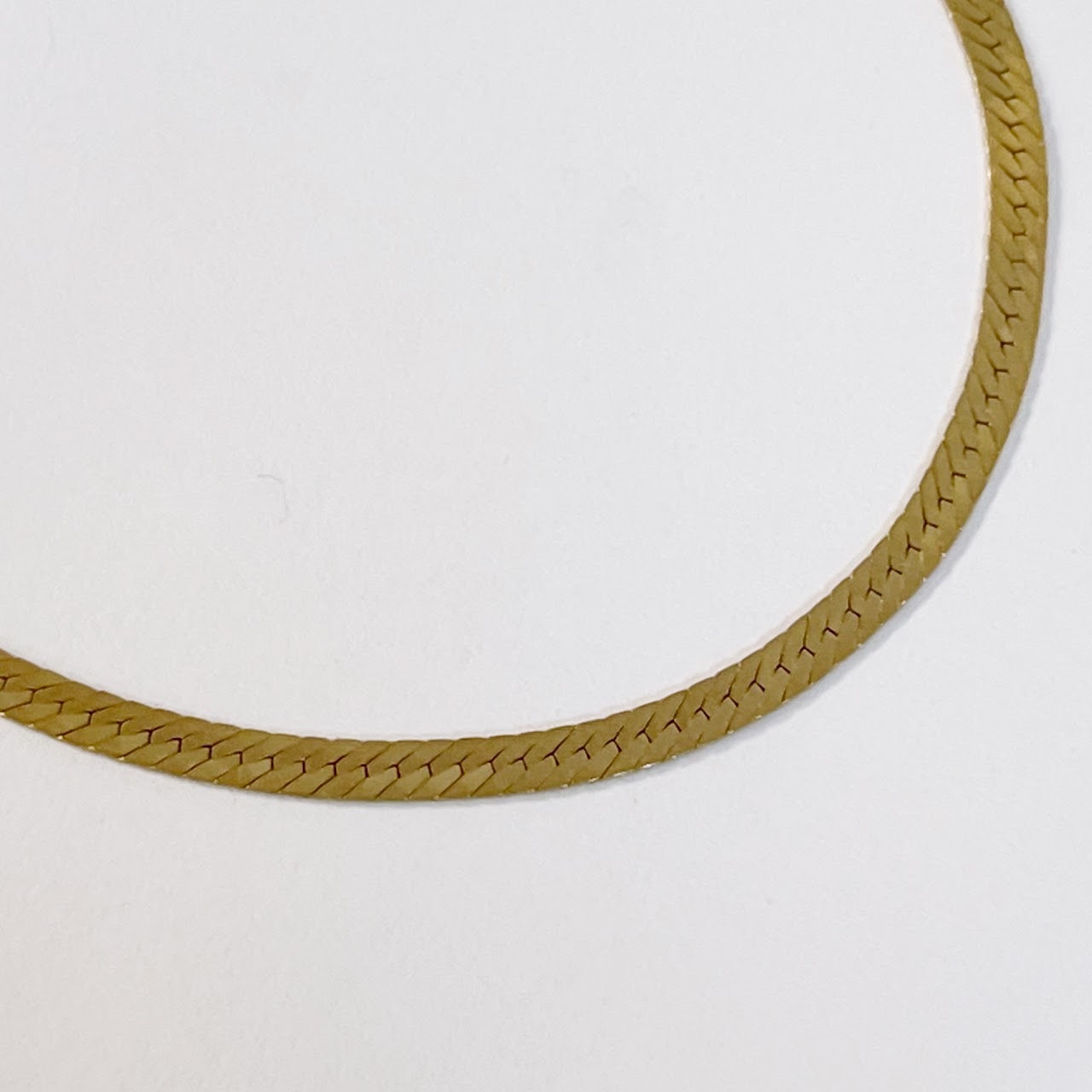 14K Gold Wide Flat Chain Bracelet