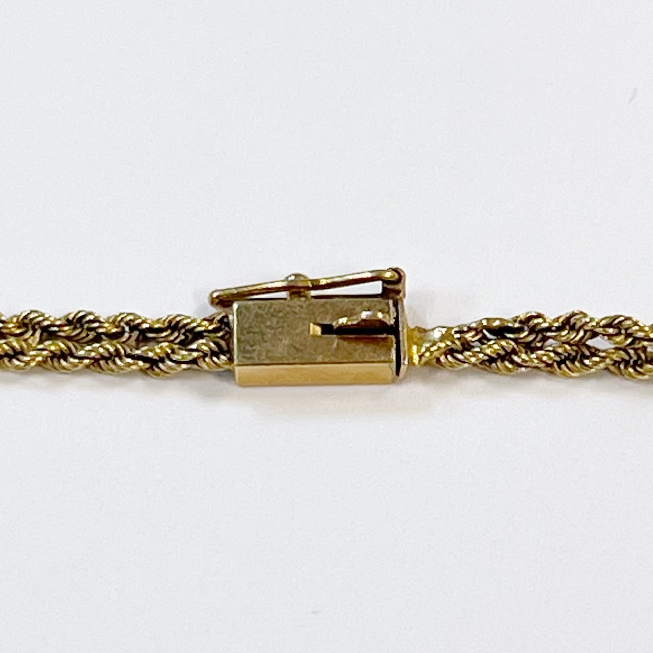 14K Gold Braided Twist Chain Bracelet