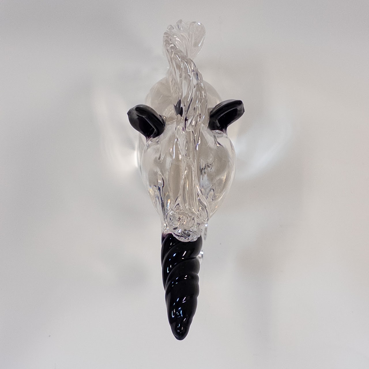 Archimede Seguso Murano Art Glass Unicorn Head