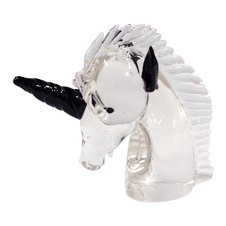 Archimede Seguso Murano Art Glass Unicorn Head