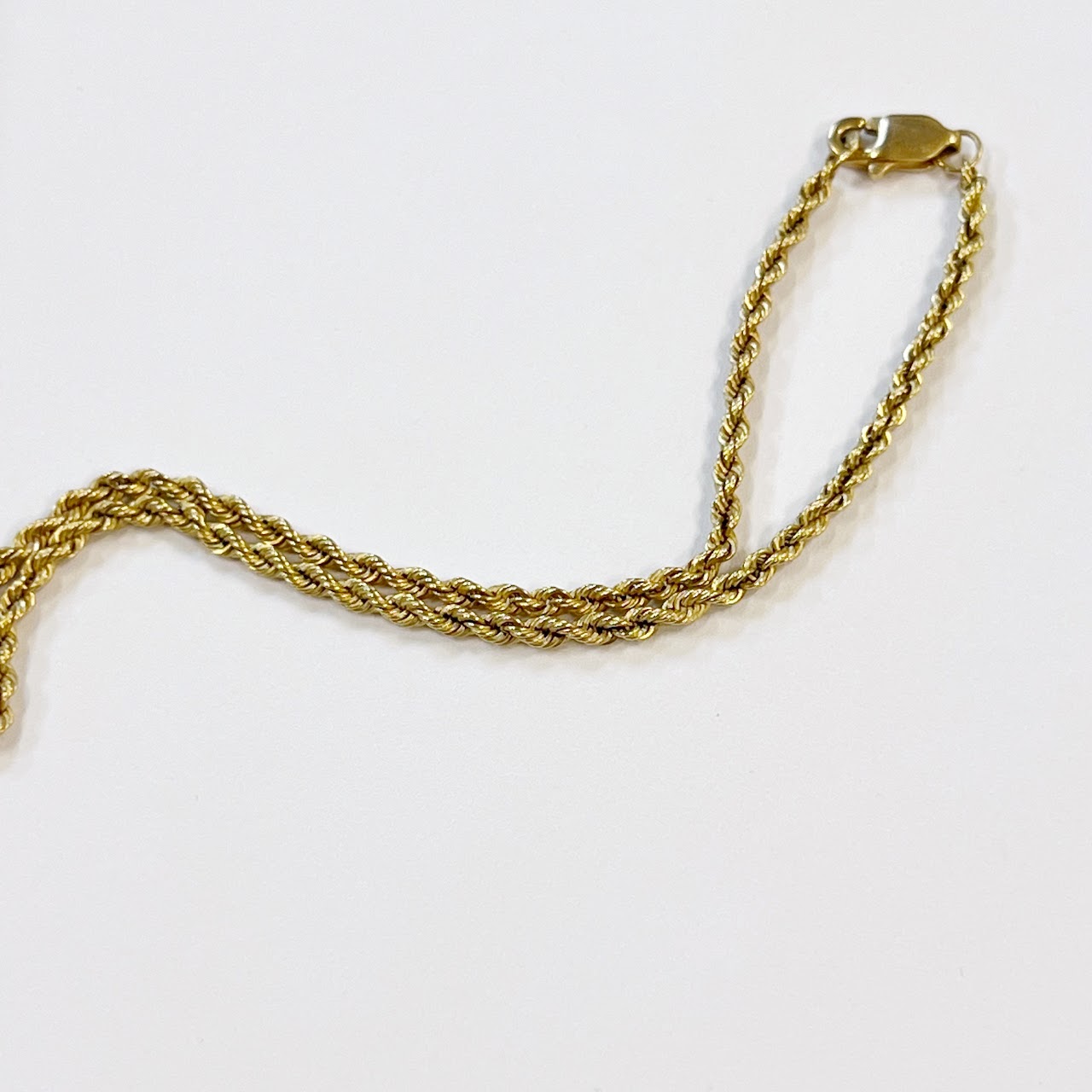 14K Gold Twist Chain Bracelet