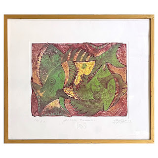 'Peces Mecanicos' Signed Contemporary Etching and Aquatint