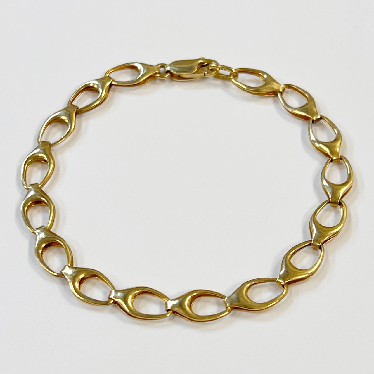 14K Gold Horsebit Link Bracelet