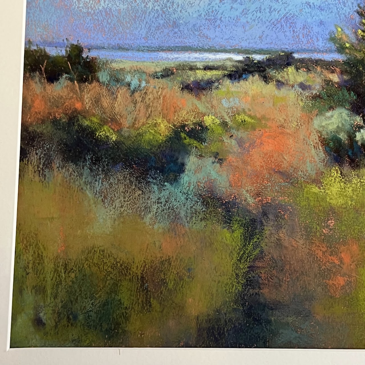 Jean Hirons 'Rehoboth Bay #1' Signed Pastel Landscape Drawing, 2022