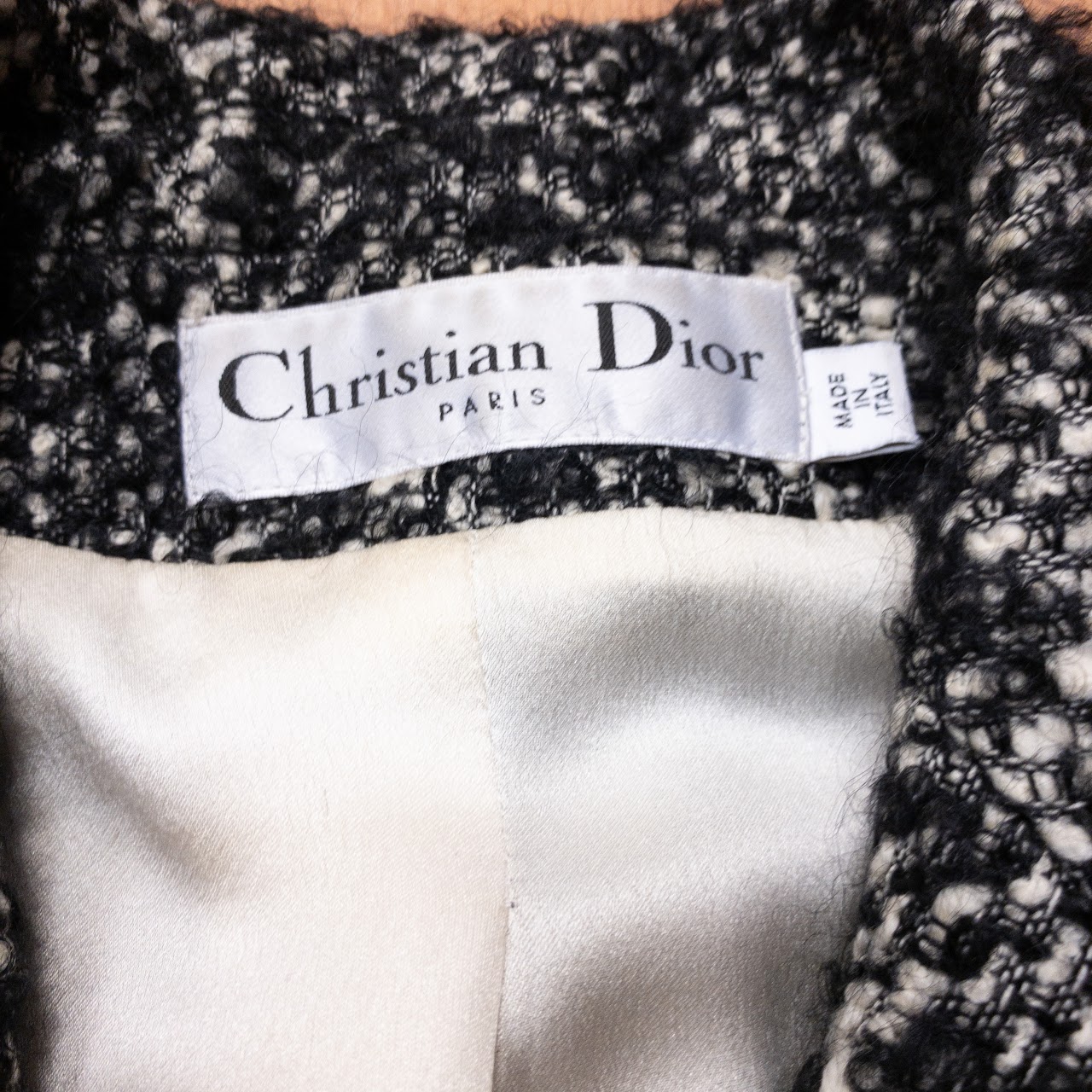 Christian Dior Black & White Tweed Jacket