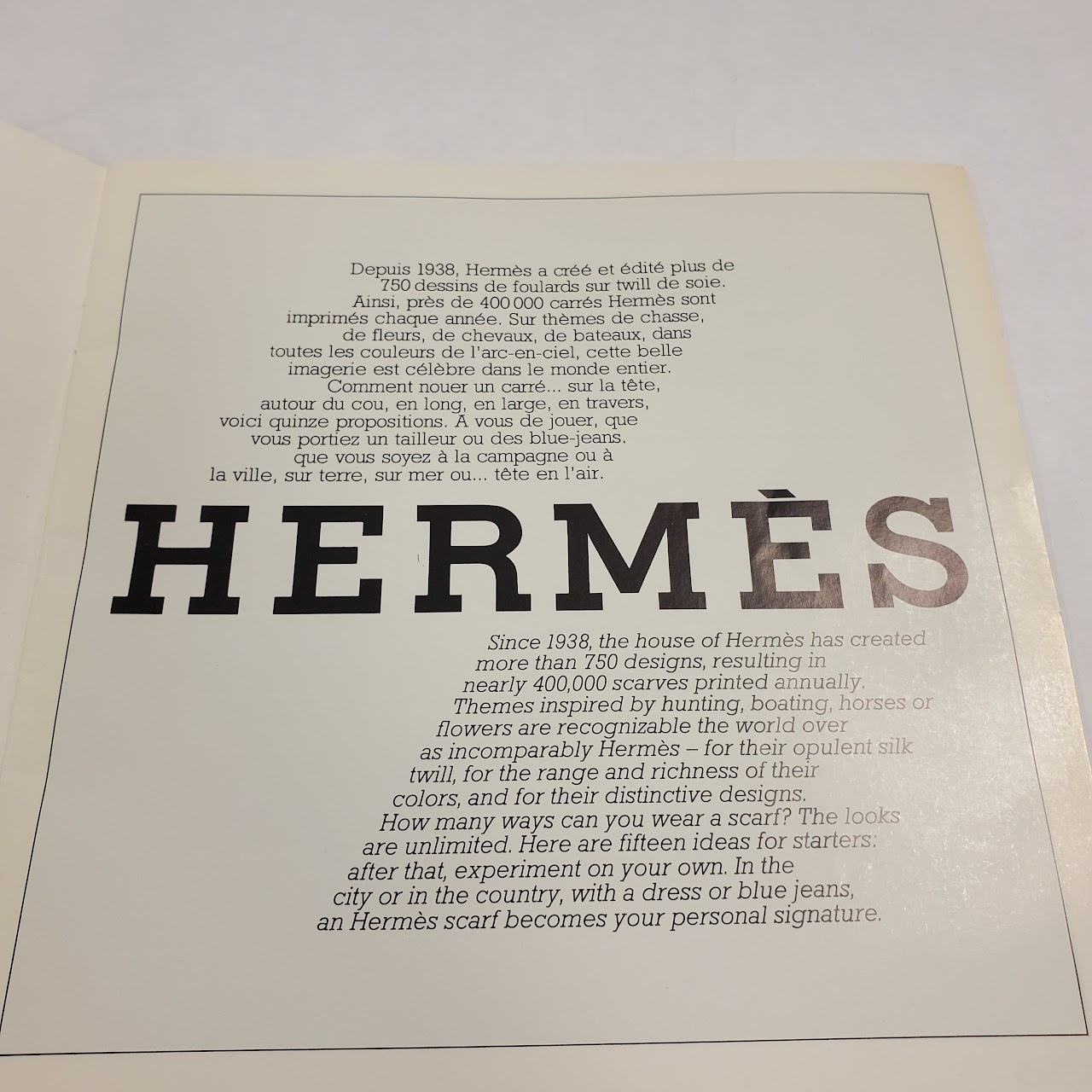 Hermès Scarf Tying Book