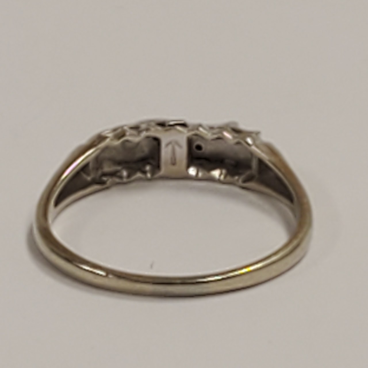 14K White Gold Band Ring