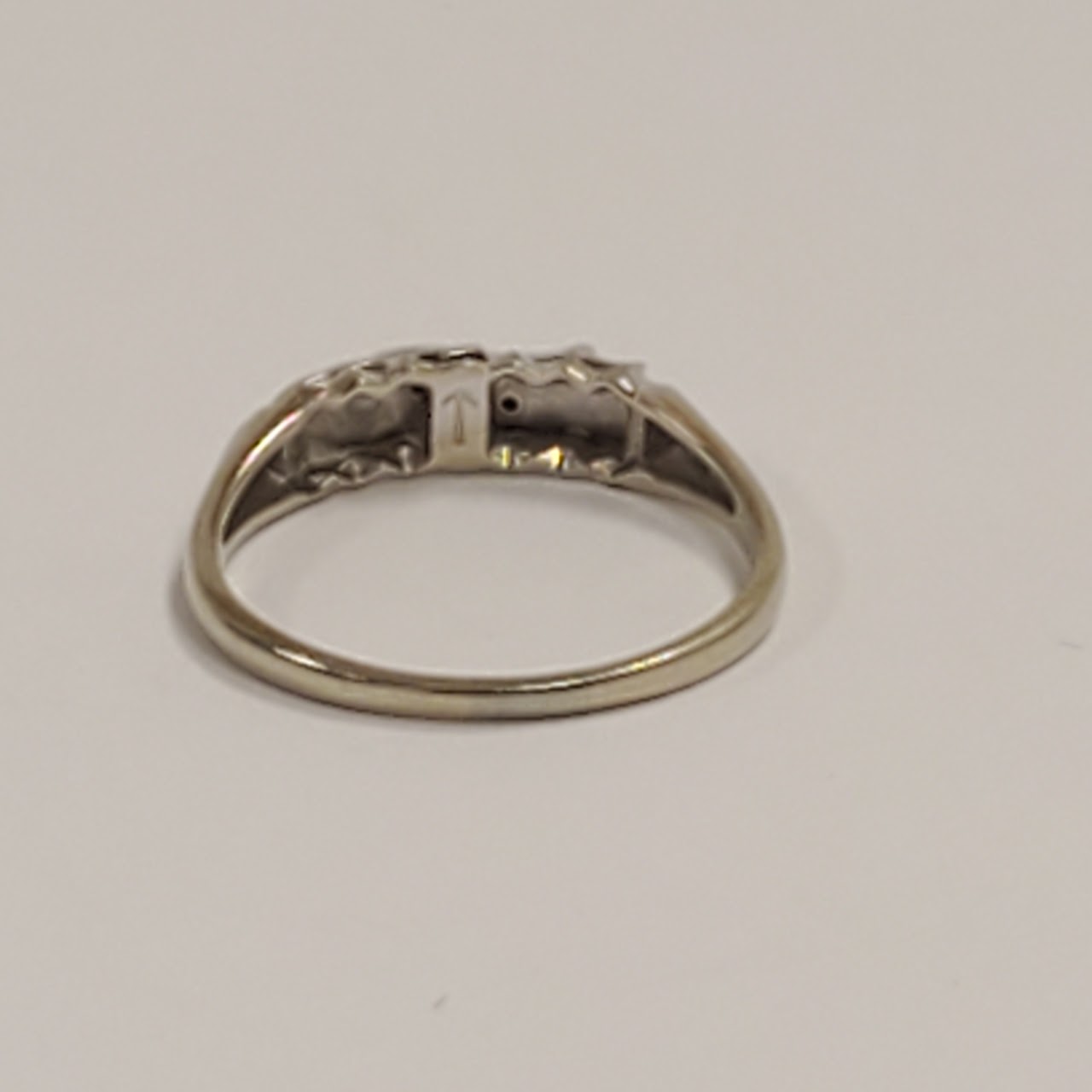 14K White Gold Band Ring