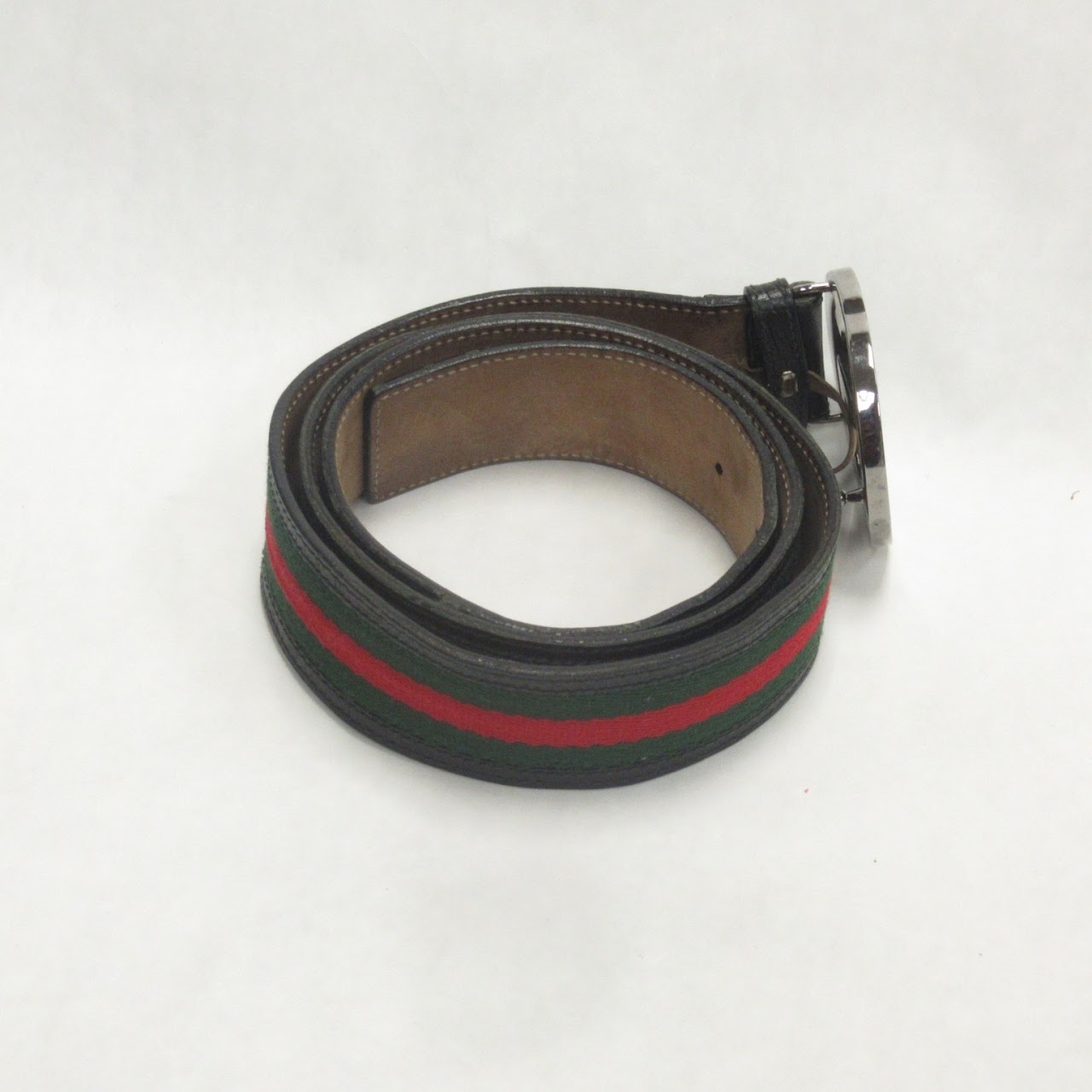 Gucci GG Buckle Web Belt