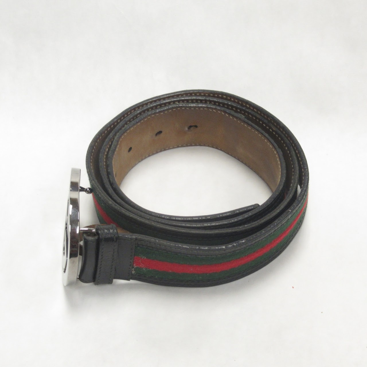 Gucci GG Buckle Web Belt