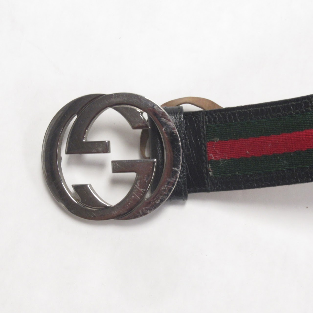 Gucci GG Buckle Web Belt