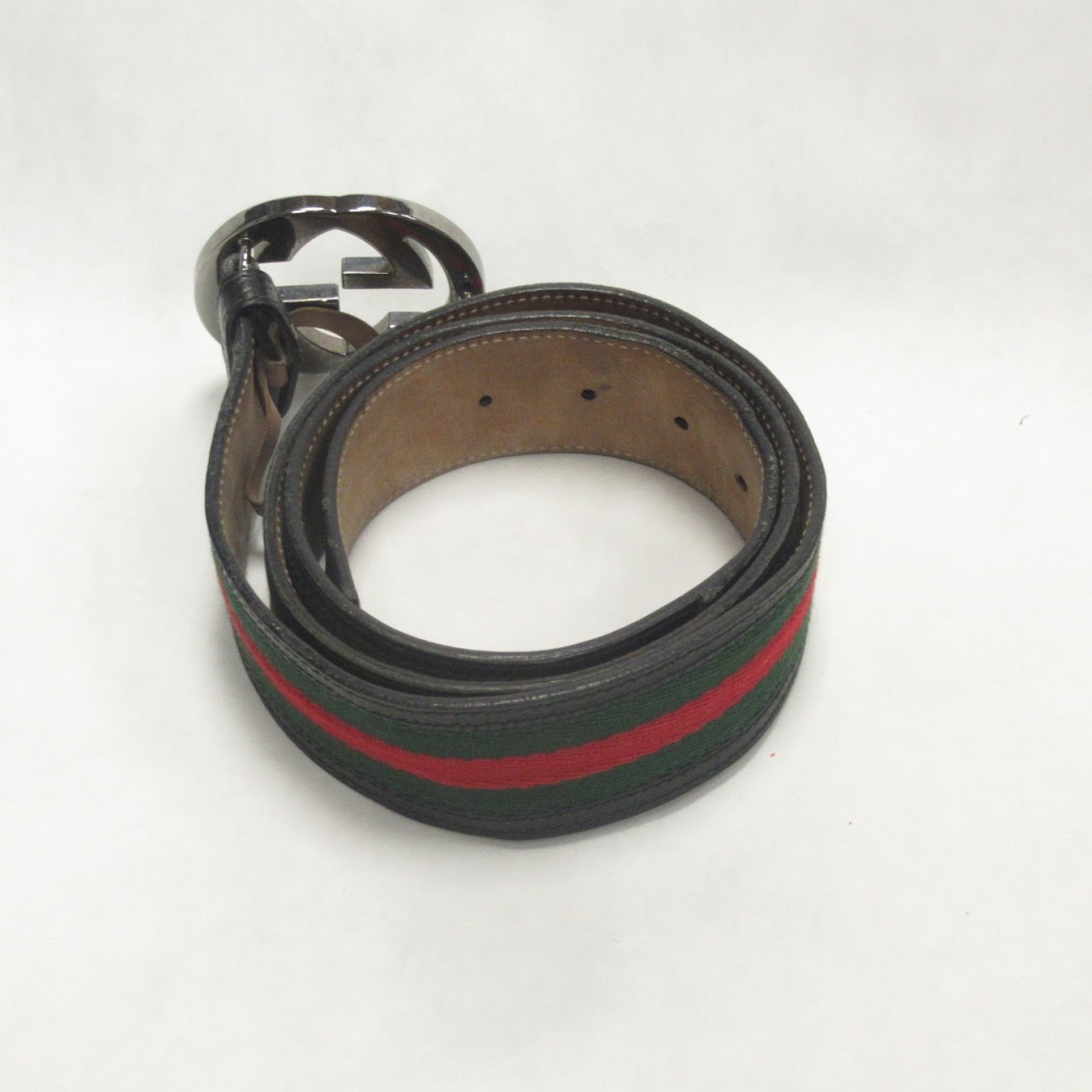 Gucci GG Buckle Web Belt