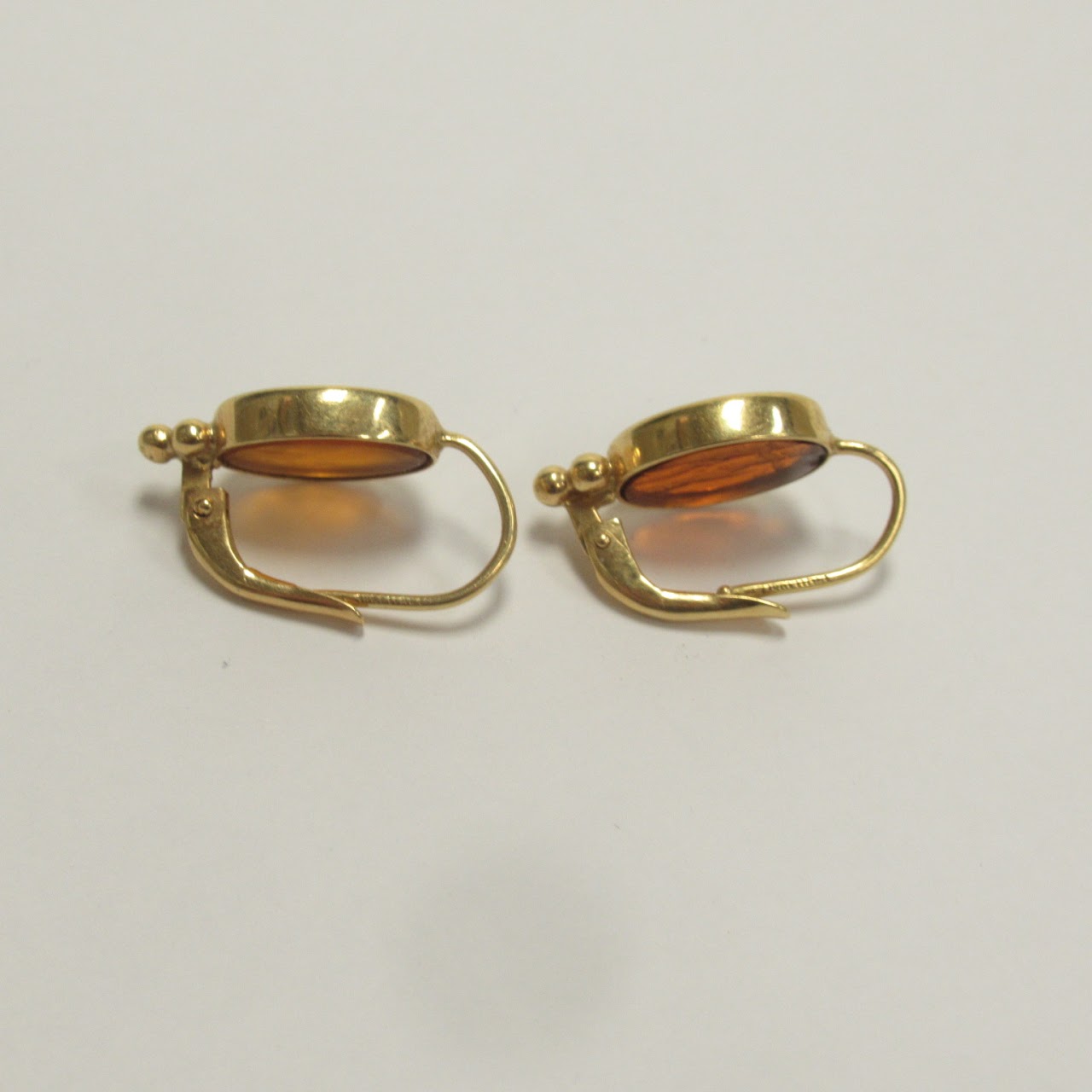 18K Gold Cameo Earrings- Need Repair