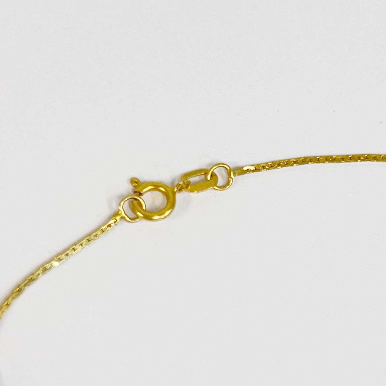 14K Gold Narrow Flat Chain Bracelet