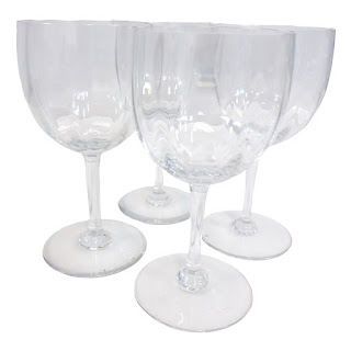 Baccarat Montaigne Optic Water Goblet Set of Four