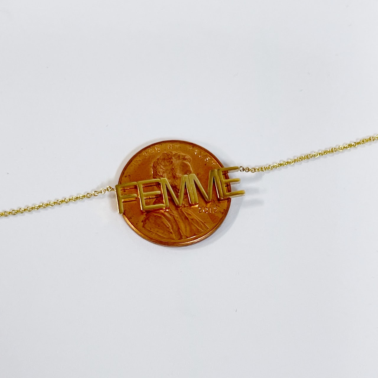 14K Gold Maya Brenner 'Femme' Pendant Necklace