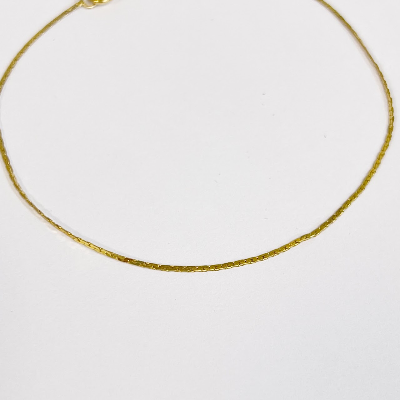 14K Gold Narrow Flat Chain Bracelet