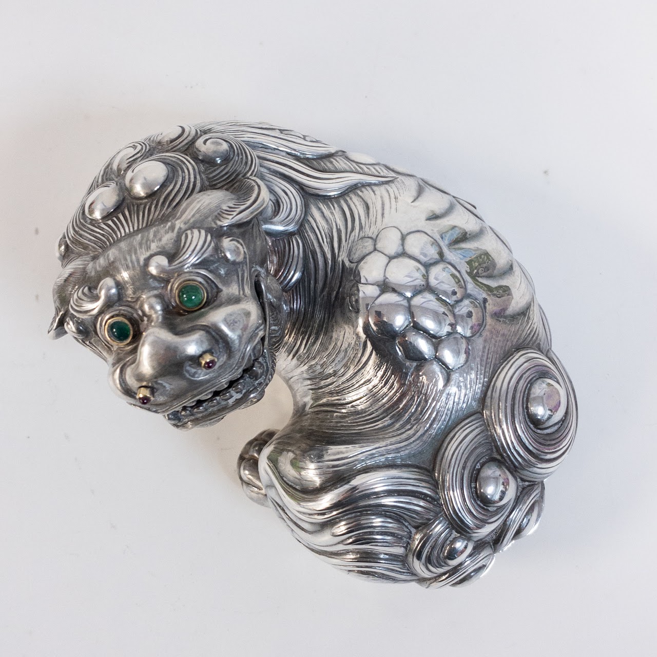 Sterling Silver Heavy Guardian Lion Box