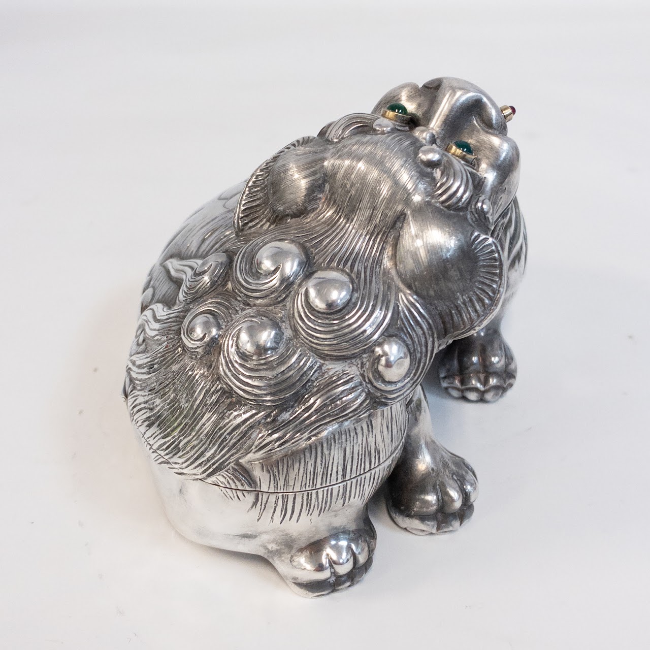 Sterling Silver Heavy Guardian Lion Box