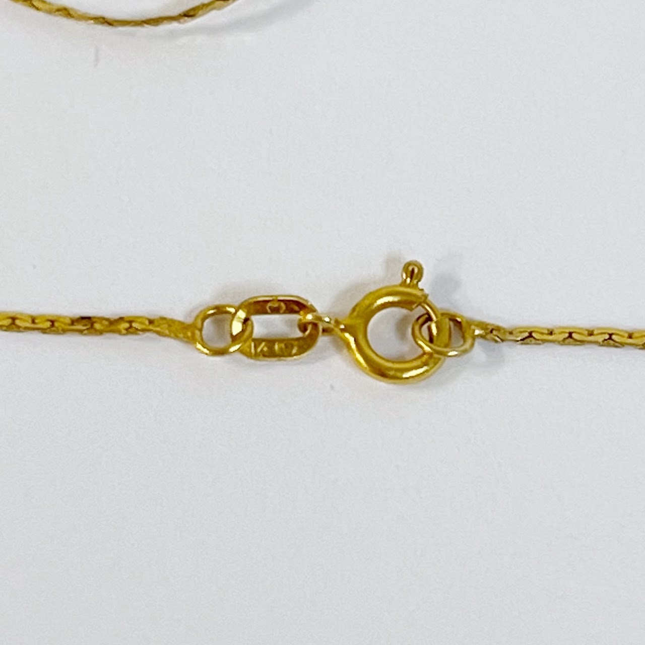 14K Gold Narrow Flat Chain Bracelet