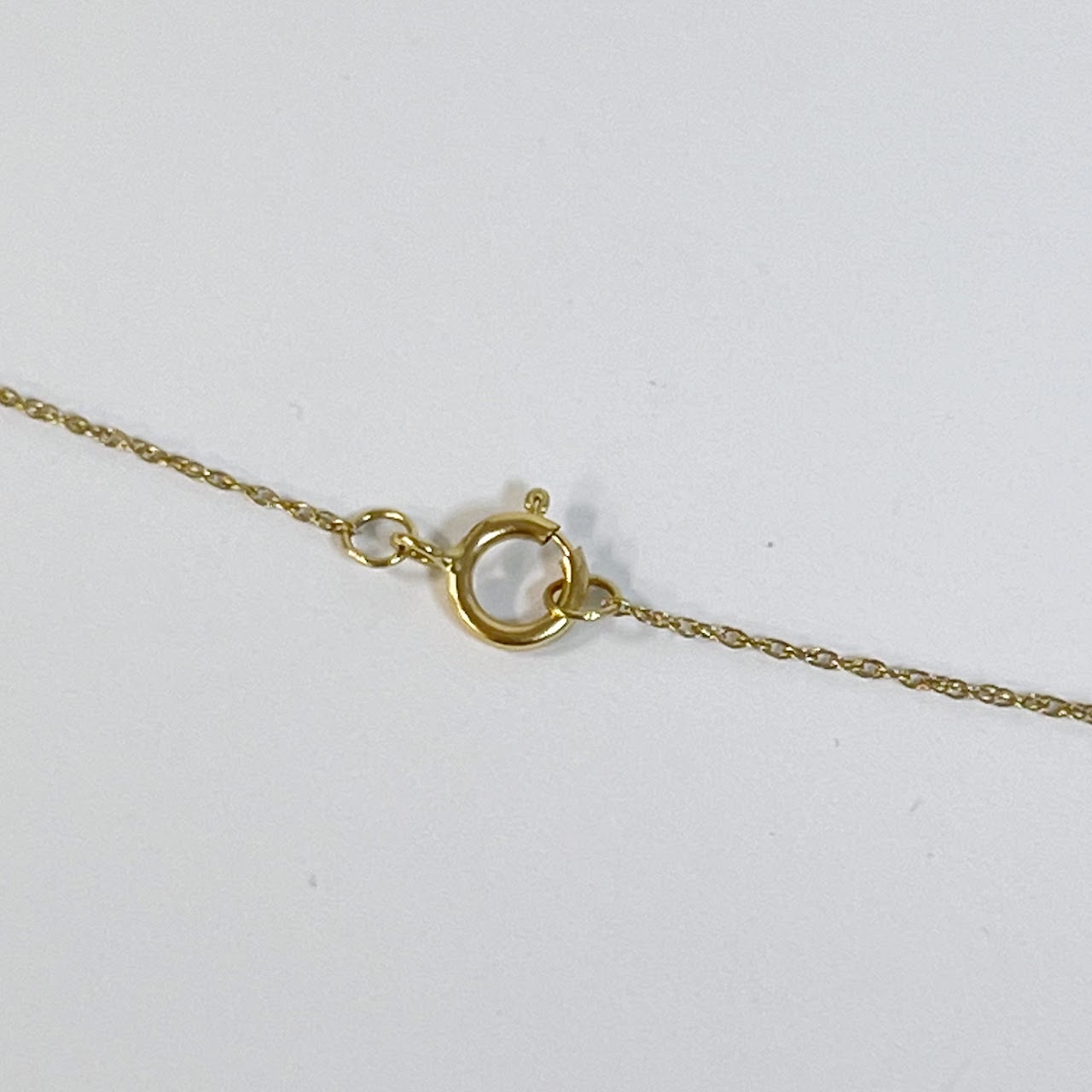 14K Gold Drop Pearl Chain Necklace