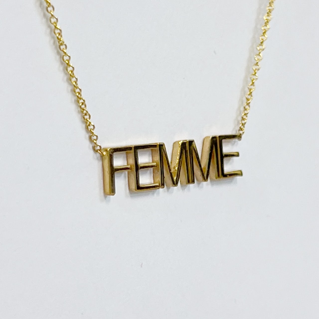 14K Gold Maya Brenner 'Femme' Pendant Necklace