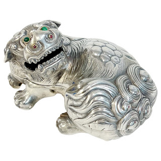 Sterling Silver Heavy Guardian Lion Box