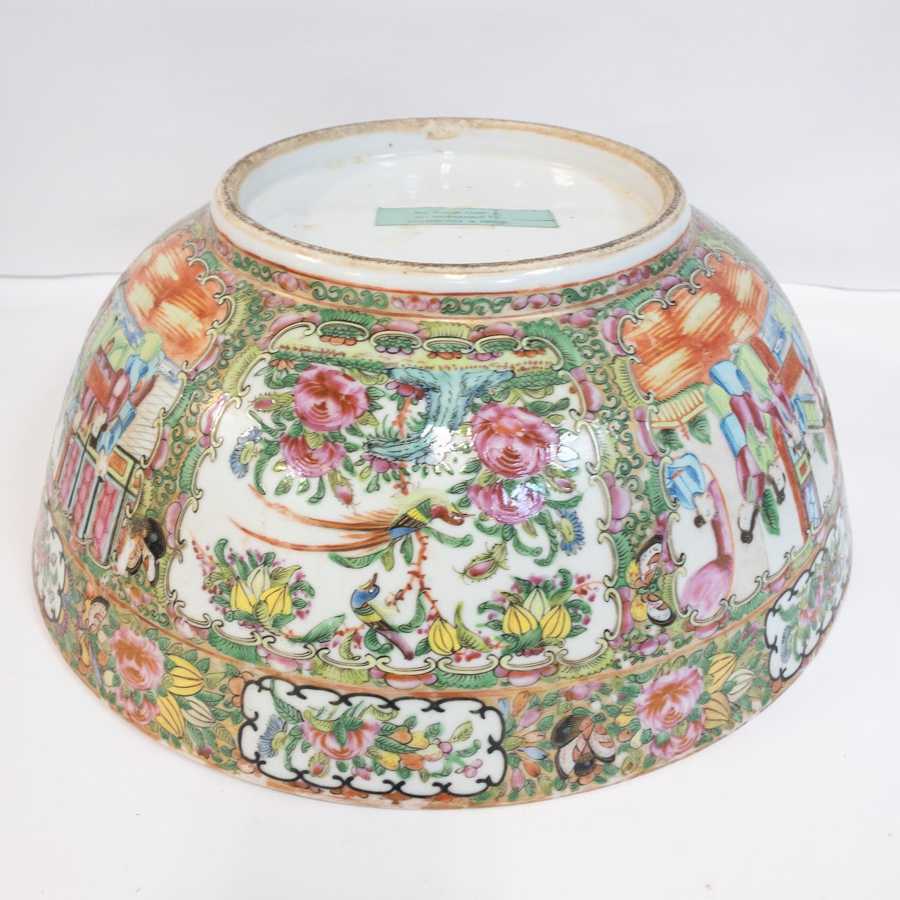 Chinese Famille Rose Medallion Large Centerpiece Bowl