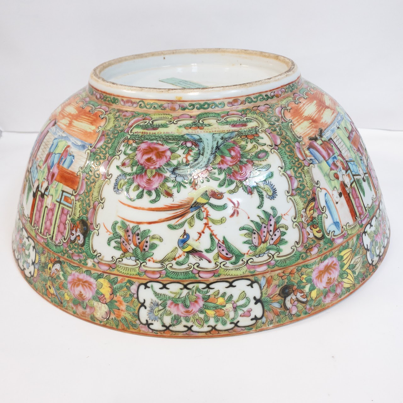 Chinese Famille Rose Medallion Large Centerpiece Bowl