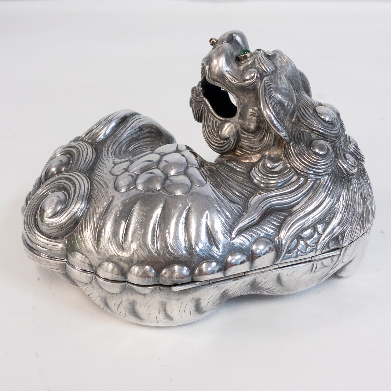 Sterling Silver Heavy Guardian Lion Box