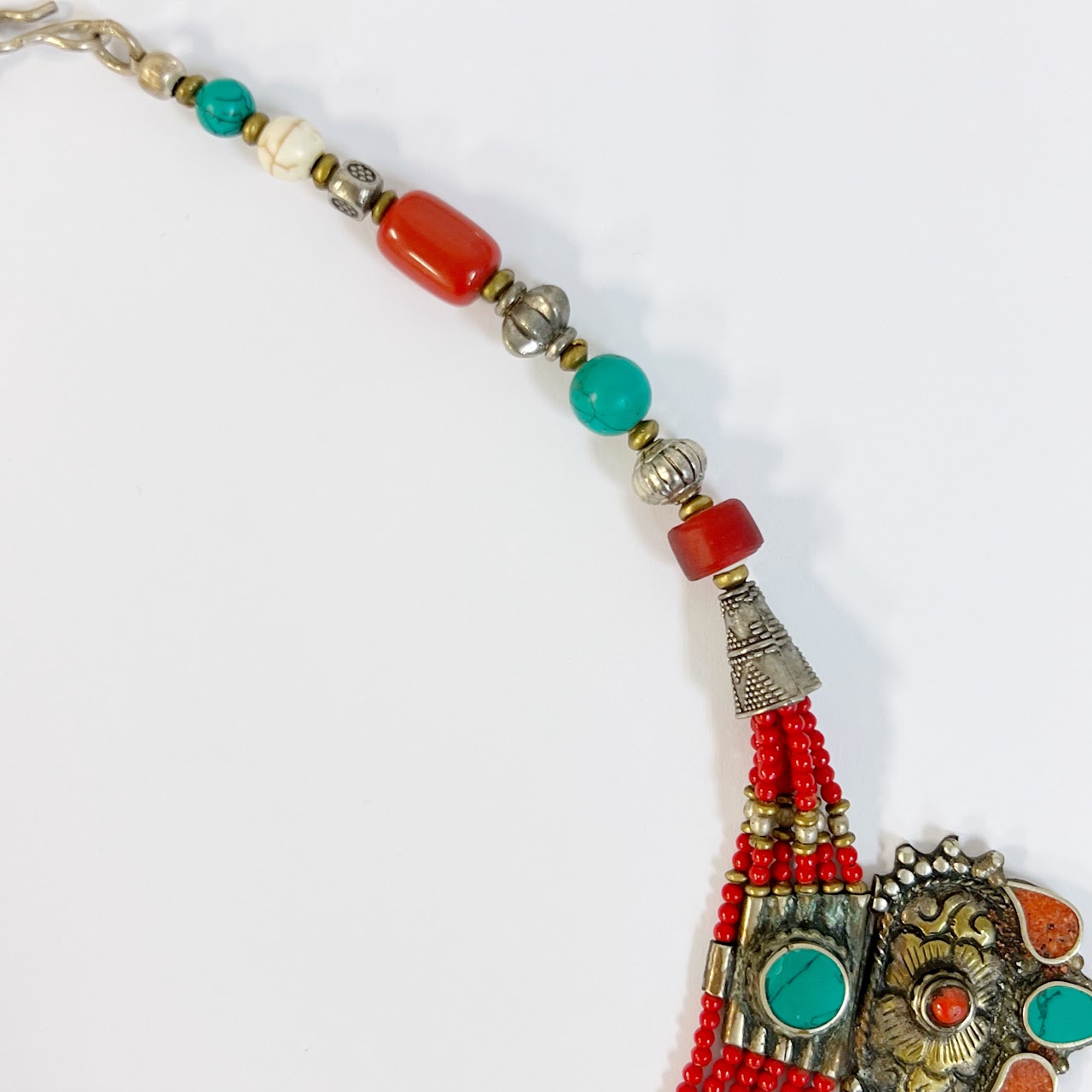 Tibetan Turquoise and Coral Necklace