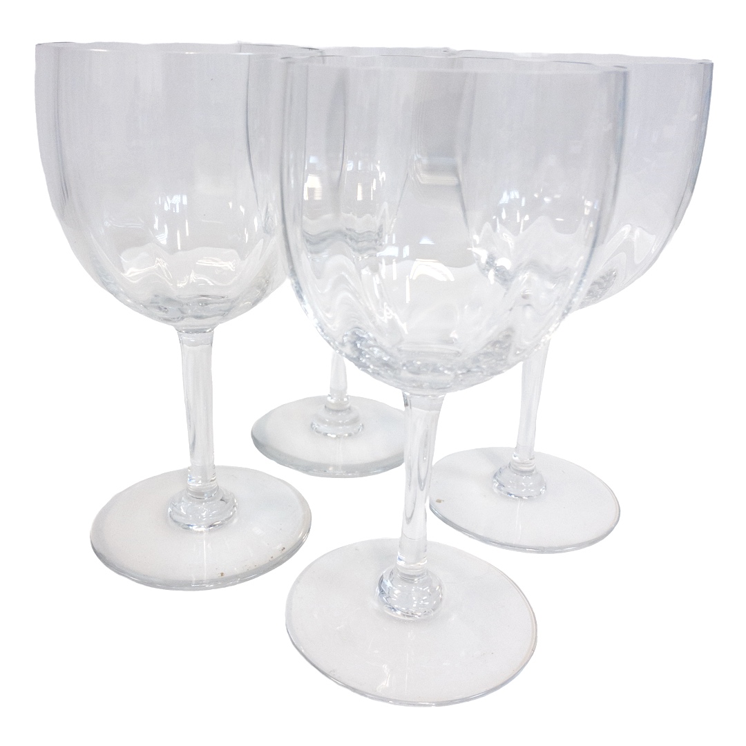 Baccarat Montaigne Optic Water Goblet Set of Four