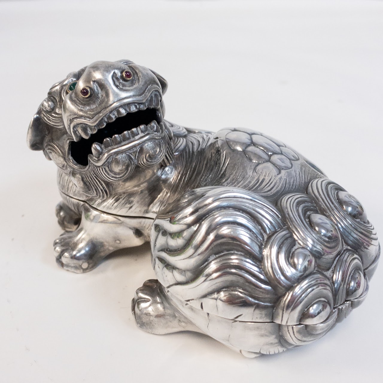 Sterling Silver Heavy Guardian Lion Box