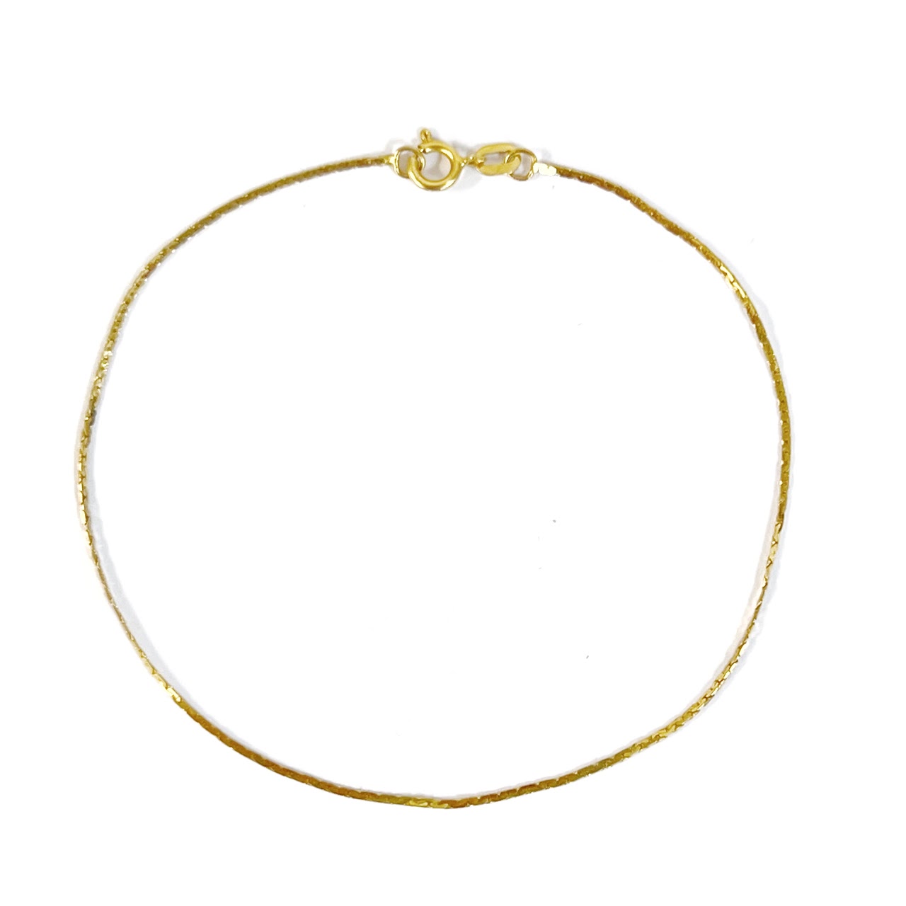 14K Gold Narrow Flat Chain Bracelet