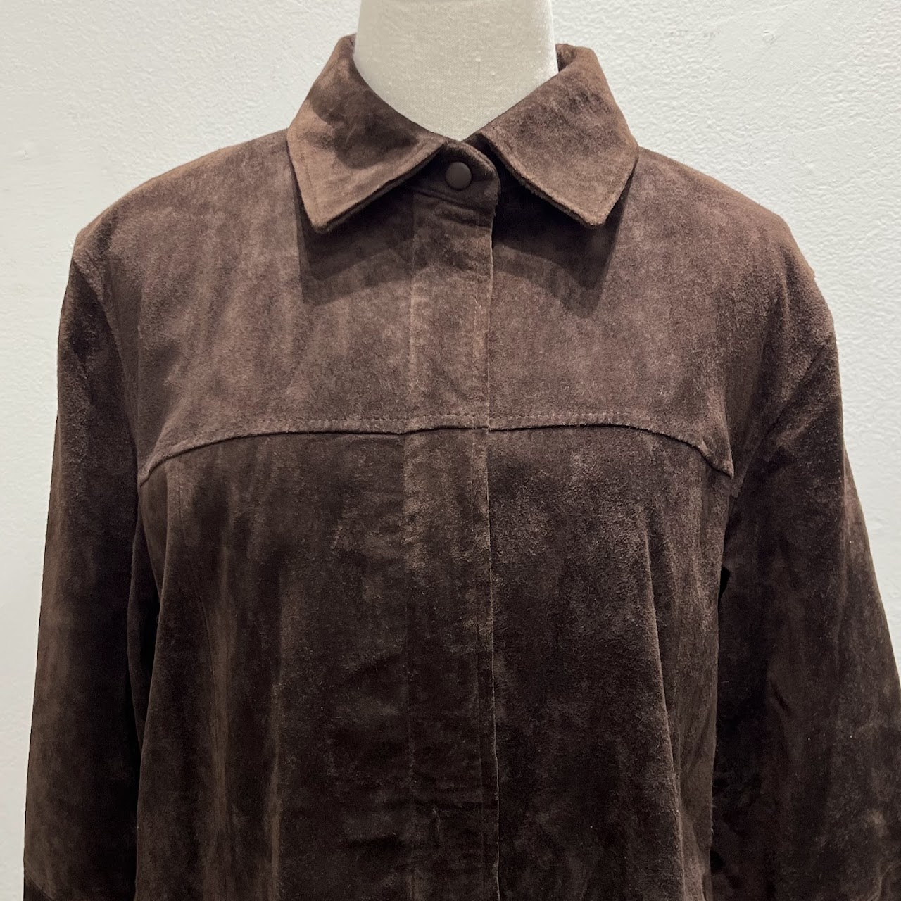 A.M.I. Chocolate Brown Suede Jacket