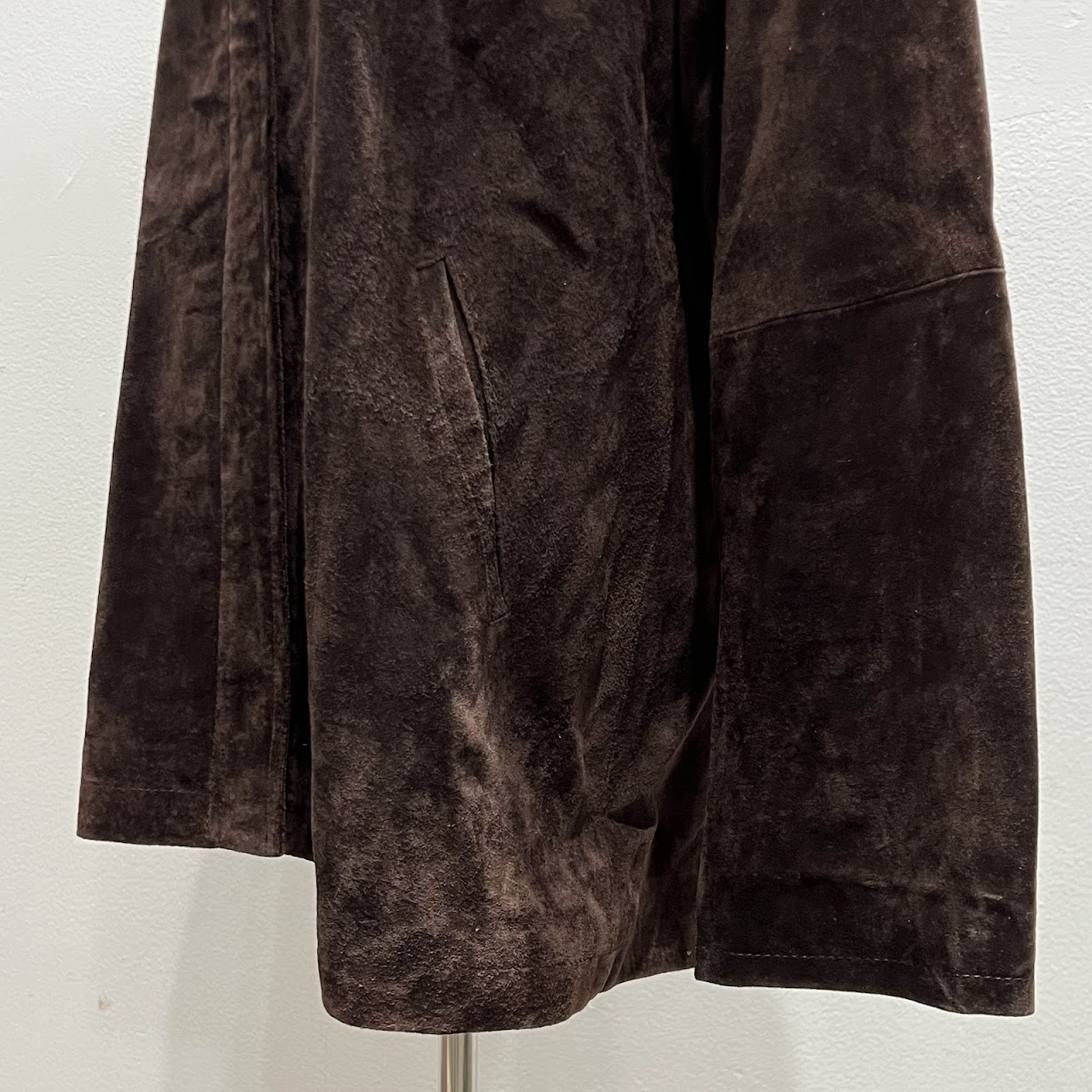 A.M.I. Chocolate Brown Suede Jacket