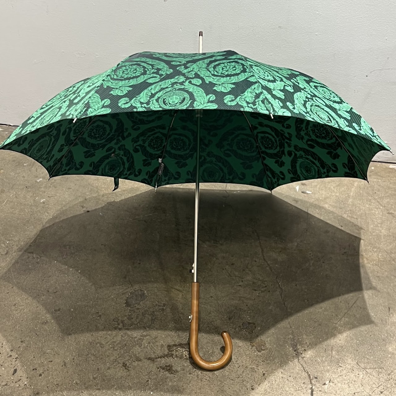 Vintage Gianni Versace Maple Handled Umbrella