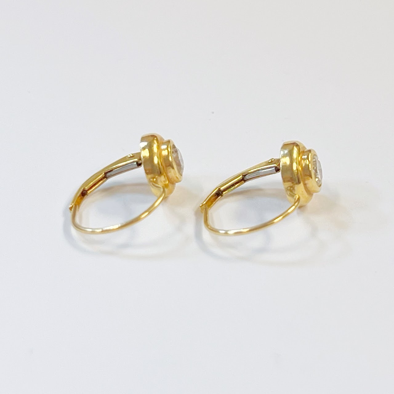 14K Gold and Diamond Drop Earrings